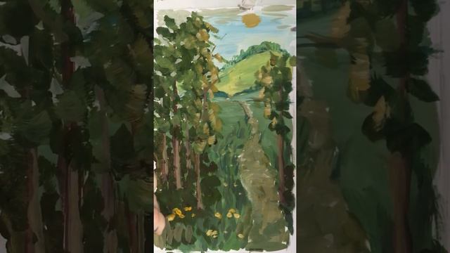 3 пп. Пейзаж. Тёплый колорит. Часть 5