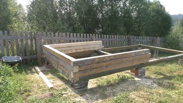 Эконом баня своими руками ч.3 (6х3 старый брус + каркас на столбиках) смотреть онлайн