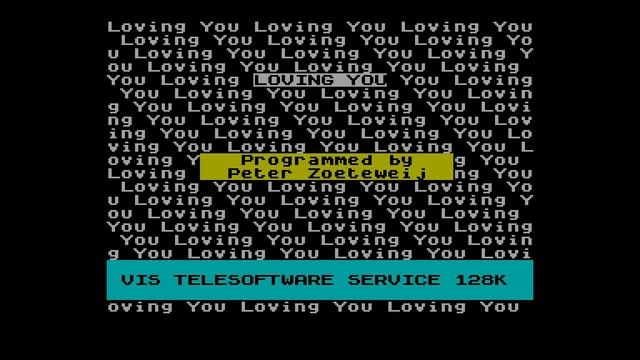 Loving You - Vis Telesoftware Service [#zx spectrum AY Music Demo] смотреть онлайн