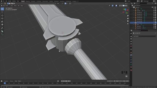 [Low Poly] Меч Экко из Лиги Легенд в Блендере 2.9 | Ekko's Sword League of Legends - Blender 3D смотреть онлайн