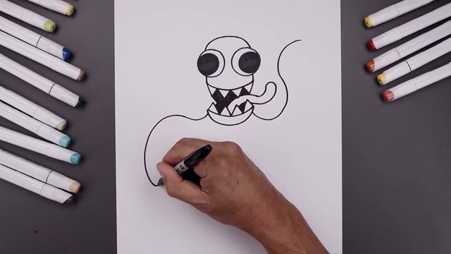 Rainbow Friends ? How To Draw Green смотреть онлайн
