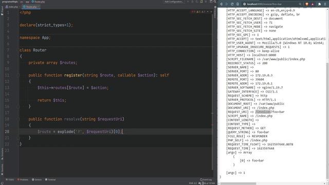 PHP Superglobals - Basic Routing Using The Server Info - Full PHP 8 Tutorial смотреть онлайн