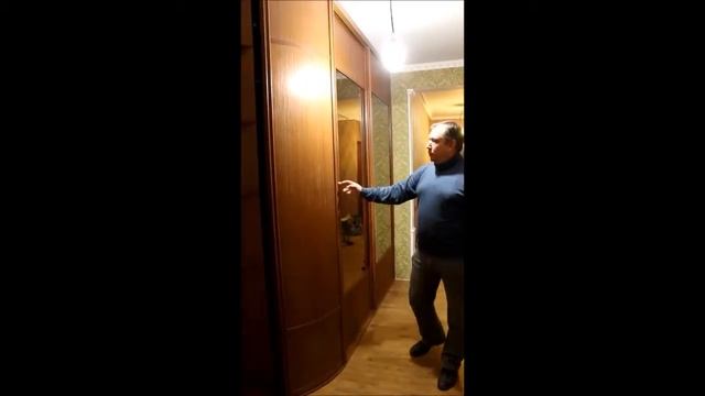 Радиусный шкаф-купе (двери облицованные шпоном "Орех") смотреть онлайн