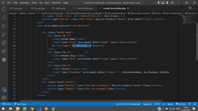 Laravel 9 Ecommerce - Part 8: Brands Insert and fetch data using Livewire in laravel w/ pop up moda смотреть онлайн