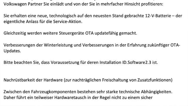 ID.3 Update in der Werkstatt trotz OTA (Infos zu ID 3.0) смотреть онлайн