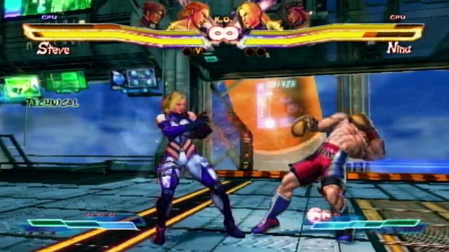 Lars & Steve Fox vs Poison & Nina Williams - Street fighter x Tekken gameplay смотреть онлайн