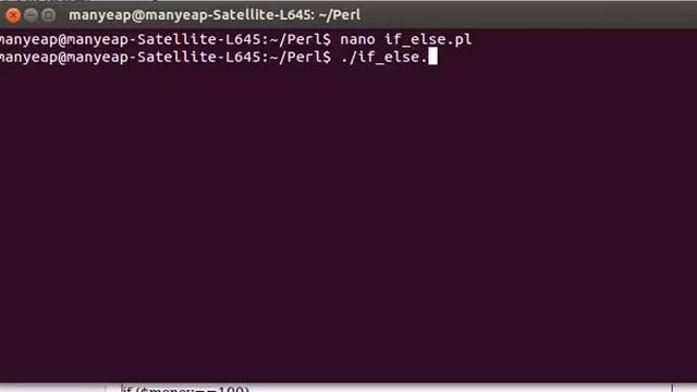 Perl If...Else Example смотреть онлайн