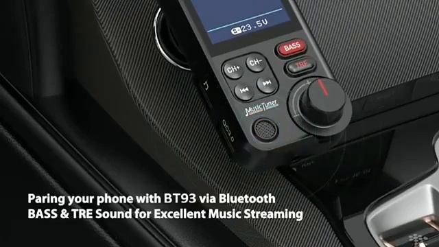 BT93 Car Wireless Bluetooth Audio Charging Bluetooth 5 0 DC9 28V MP3 Sound Music Player FM Transmit смотреть онлайн