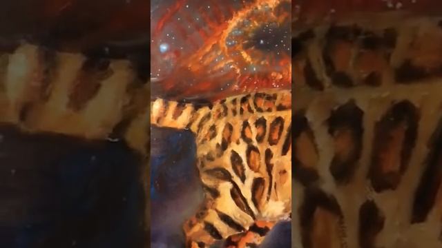 Золотая шиншилла и бенгал. Картина из мастерской художника . "О чем молчат кошки" смотреть онлайн