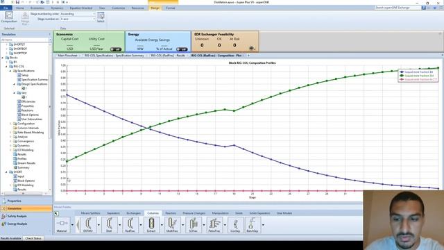 Aspen Plus in English | Part 2 | 41 | Distillation - 6 Design specs in Rigorous distillation смотреть онлайн