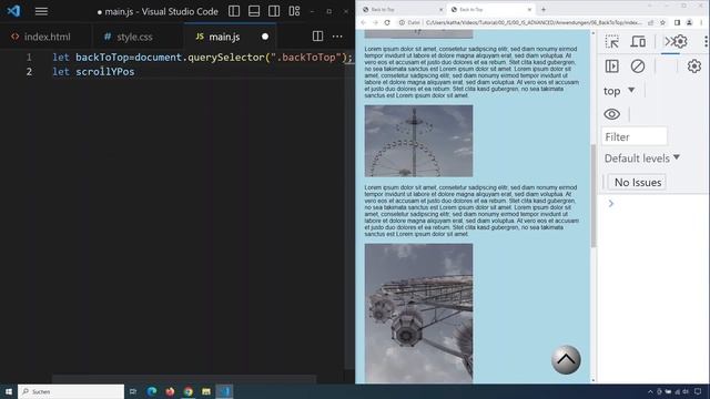 Back-To-Top Button mit HTML, CSS und JavaScript смотреть онлайн