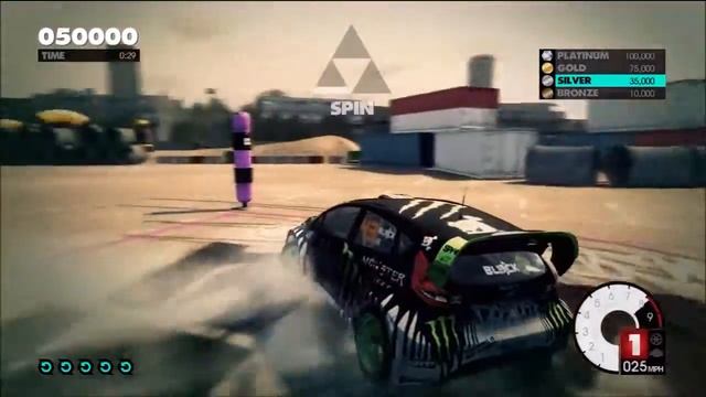 DiRT 3: Gymkhana Spin Tutorial - How To Get Platinum смотреть онлайн