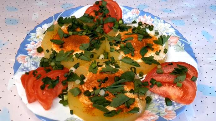 Глазунья в кабачке на воде. Что приготовить на завтрак. смотреть онлайн