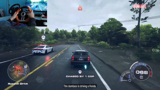 Escape the law in the lowest car class in NFS Unbound - steering wheel gameplay смотреть онлайн