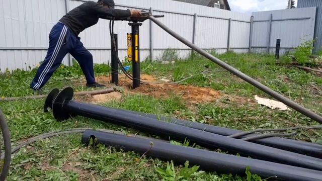 Установка винтовых свай смотреть онлайн