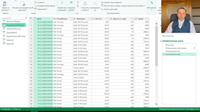 Группировка данных в PowerQuery смотреть онлайн