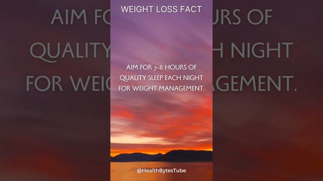 Weight loss fact - Sleep better 🔥 смотреть онлайн