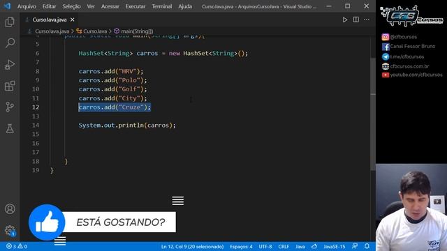 Aprendendo sobre a coleção HashSet, do tipo valores únicos [HashSet] - Curso de Java - Aula 49 смотреть онлайн