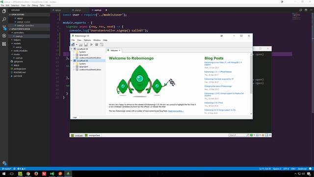 API Authentication with Node Part #5 - MongoDB/Mongoose смотреть онлайн