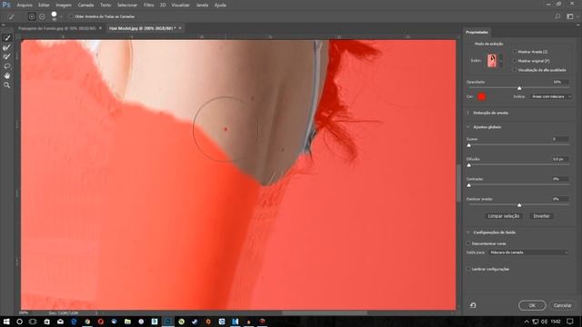 Como recortar cabelo de um imagem no Adobe Photoshop CC 2017 смотреть онлайн
