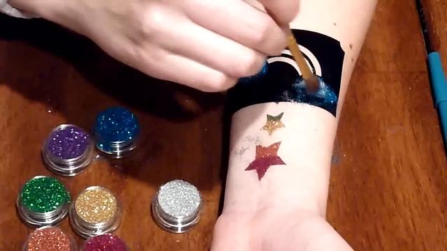 January Glitter Tattoo Tutorial