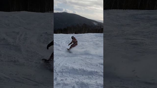 Сахалин. Покатушки на сноуборде на Горном Воздухе. смотреть онлайн