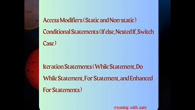 java topics for automation testing смотреть онлайн