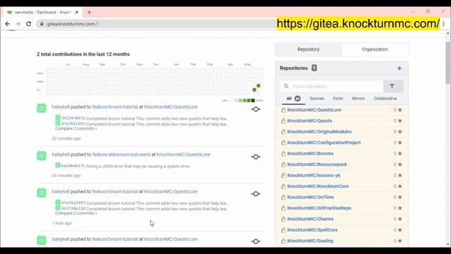 KnockturnMC Gitea Tutorial (How to report bugs) смотреть онлайн