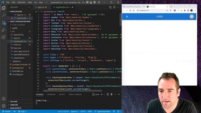 React Navigation Bar Tutorial with MaterialUI смотреть онлайн