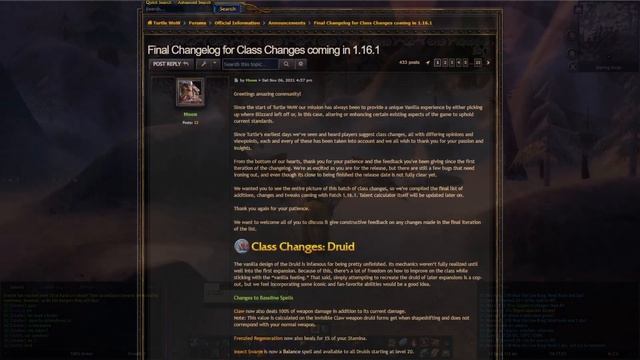 Turtle WoW - June - Server growth and update on class changes смотреть онлайн