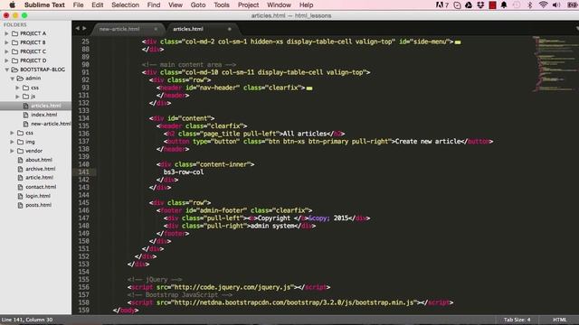 Bootstrap 3 Tutorials [COMPLETE] - Building a blog admin video tut for beginners # 14 смотреть онлайн