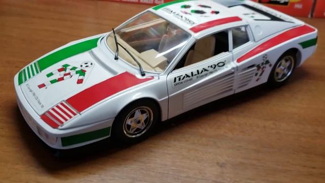 Обзор...Ferrari Testarossa 1/18...Bburago Italy...Ббураго Феррари Тестаросса 1/18...Италия...