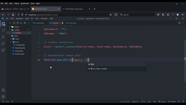 belajar membuat dashboard dgn php dan template admin lte 2 #4 menampilkan data смотреть онлайн