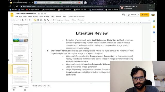 Final Thesis Presentation - Watermark Detection & Removal Using State of Art methods смотреть онлайн