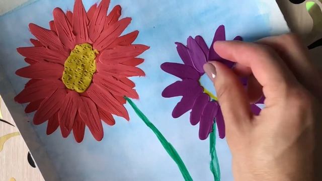 Аппликация «Цветы из пластилина» смотреть онлайн