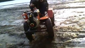 Мотоблок зубр з адаптером 4х4 . Другий виїзд