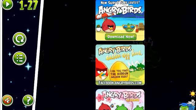 Angry Birds Space HD - perfect score - three stars - levels 25 26 27 and 28 (1-25 1-26 1-27 1-28) смотреть онлайн