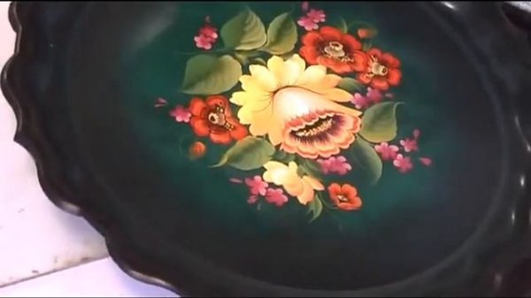 роспись подноса