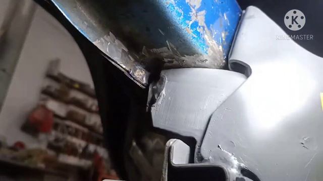 сильный удар колесом об бардюр Vaz2107