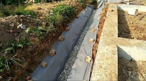 #бюджетныйдренаж Дренаж фундамента часть/1(геотекстиль, дренажная труба)