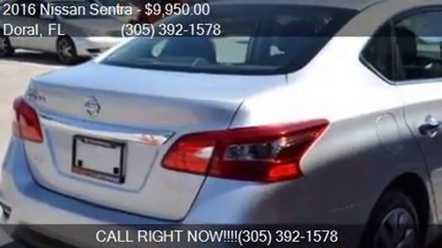 2016 Nissan Sentra S CVT for sale in Doral, FL 33166 at Palm смотреть онлайн