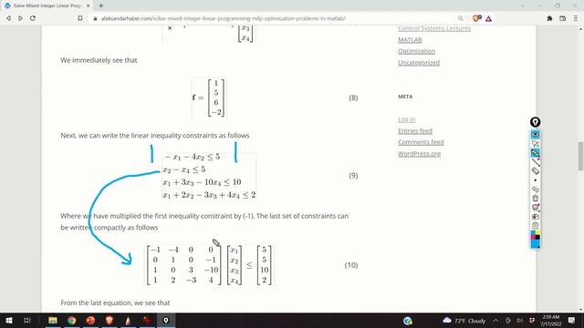Solve Mixed-Integer Linear Programming (MILP) Optimization Problems in MATLAB смотреть онлайн