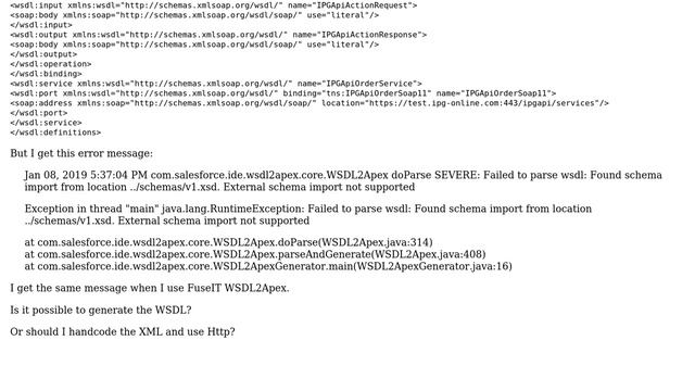 Salesforce: Unable to generate apex classes using WSDL2Apex смотреть онлайн