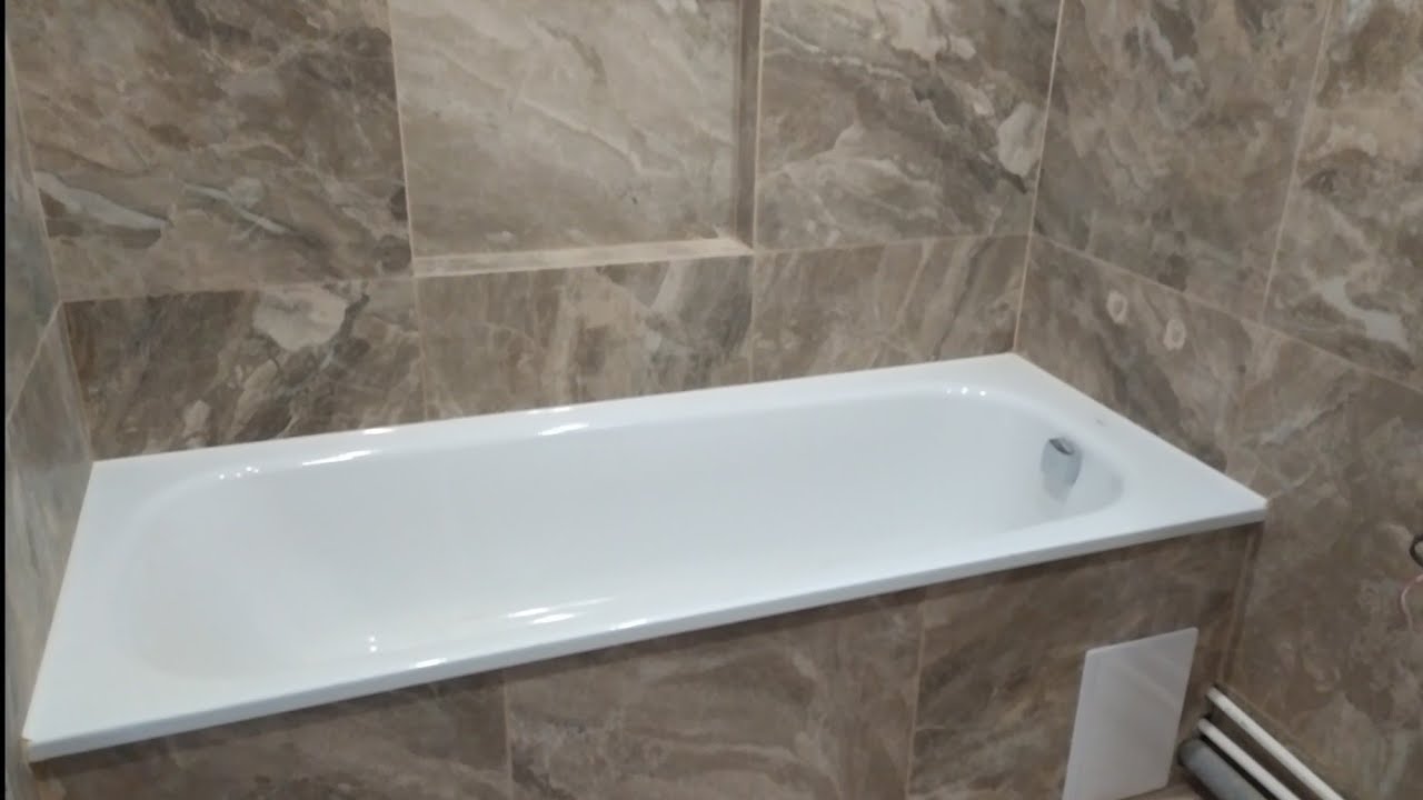 ОТДЕЛКА Ванной и Туалета ПЛИТКОЙ Из КЕРАМОГРАНИТА смотреть онлайн