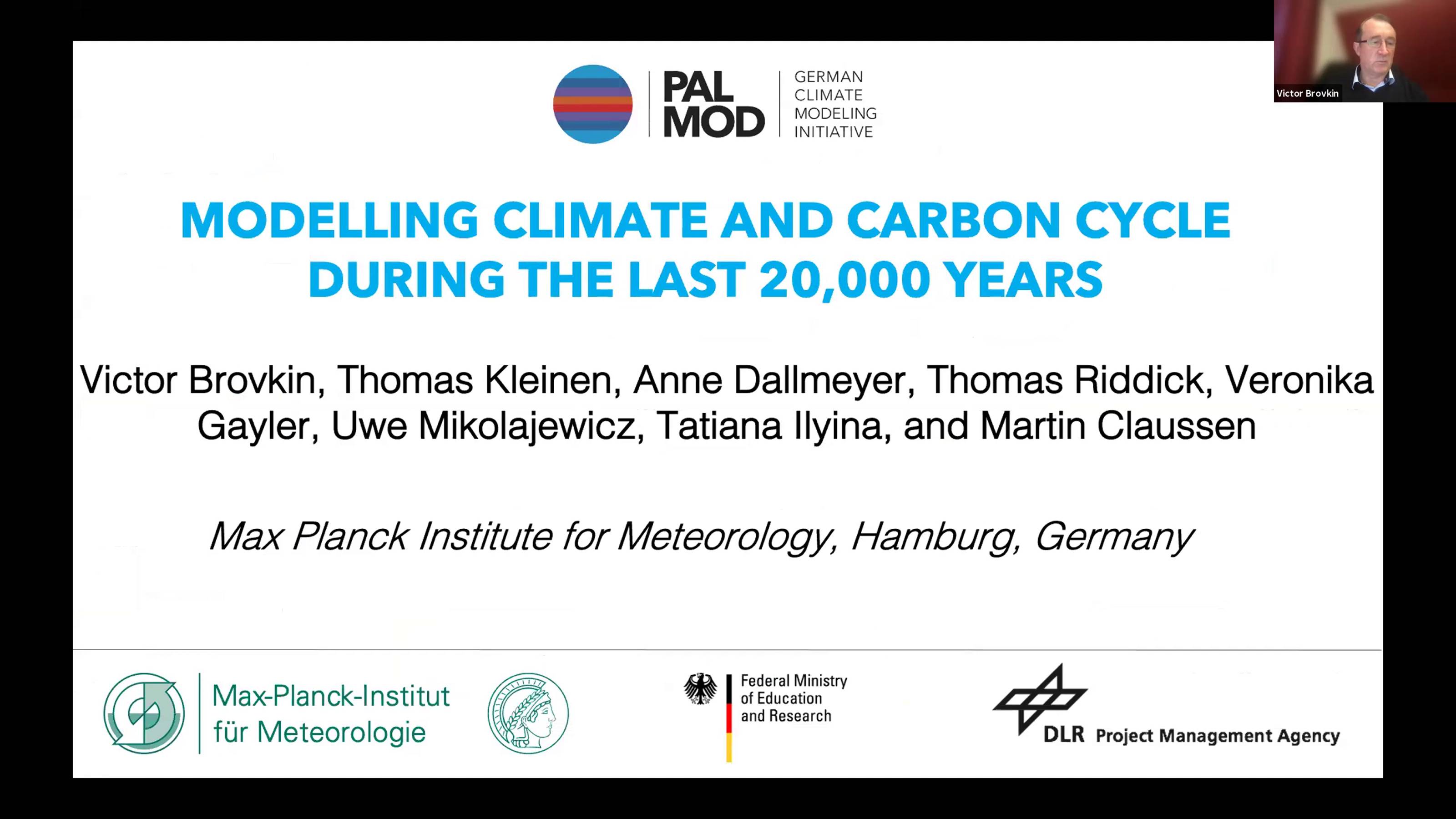 Modelling of climate and carbon cycle over the last 20000 years with MPI Earth System Model смотреть онлайн