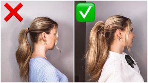 ЛАЙФХАК ДЛЯ ДЕВУШЕК: ОБЪЁМНЫЙ ХВОСТИК С КРАБИКОМ  Hair hack: claw clip voluminous ponytail