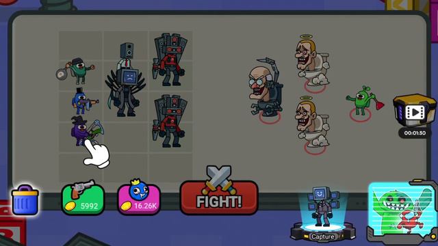 Max Level In Merge War Monster Fight Gameplay Merge War Skibydy Toilet Multivarse Game