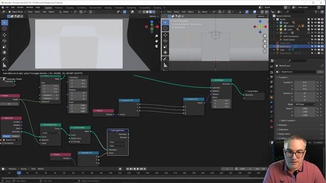 Shape Mesh w/ Curve - Blender Geometry Nodes Tutorial смотреть онлайн