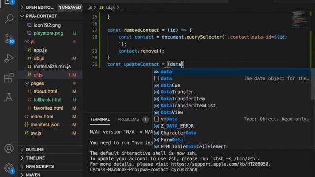 PWA Progressive Web App tutorial #30 toggle favorite смотреть онлайн