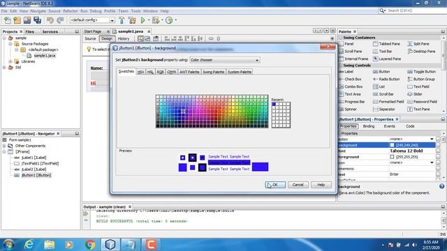 Java GUI using NetBeans _ Part 2 _ First App смотреть онлайн
